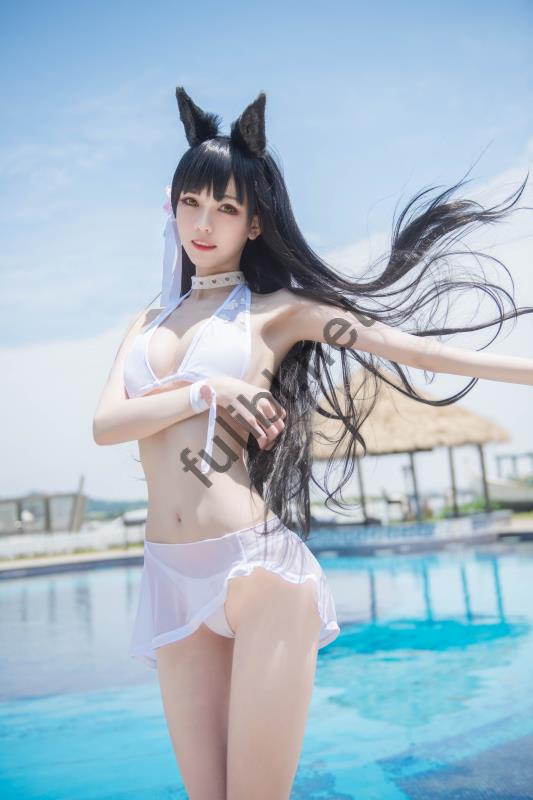 高颜值coser@你的负卿 - 爱宕泳装+黑川金莲[75P/478M]
