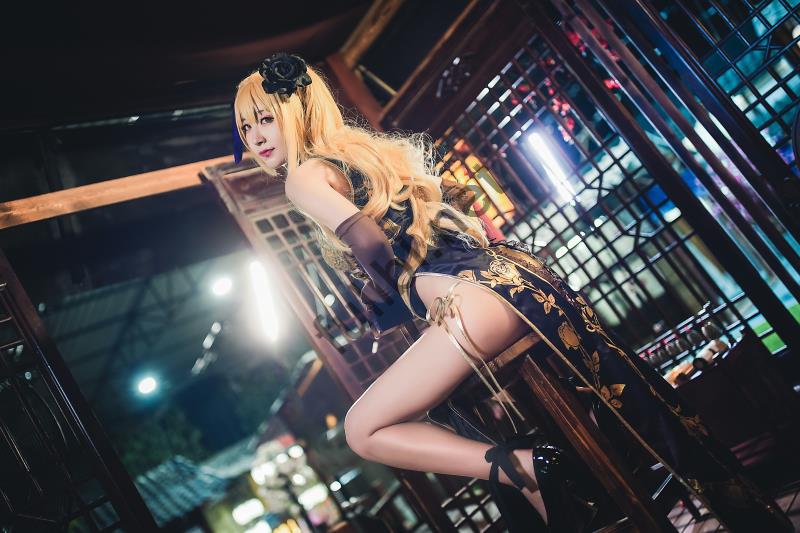 高颜值coser@你的负卿 - 爱宕泳装+黑川金莲[75P/478M]