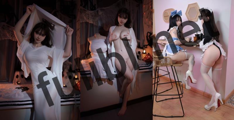 高质量coser@Bangni邦尼 - 双人女仆+幽灵娘[163P+19V/2.22G]