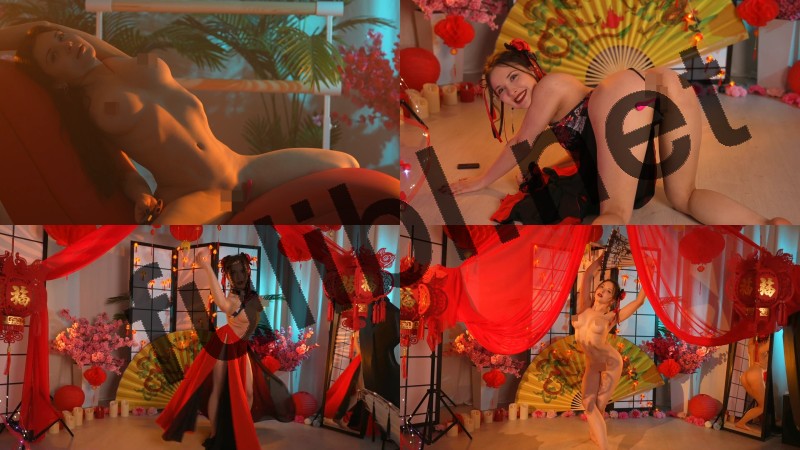 俄罗斯舞姬@kittycaitlin+meganmeow 戴着跳蛋跳中国古风裸舞[3V/15.0G]